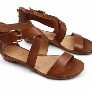 Payless Dexflex Comfort Val Gladiator Brown Sandals Women’s Size 8M NWT